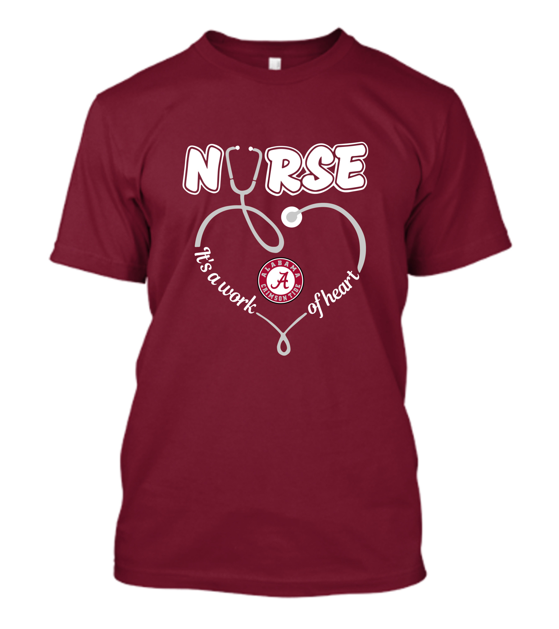 Nurse It's A Work Of Heart Alabama Crimson Tide T-Shirt