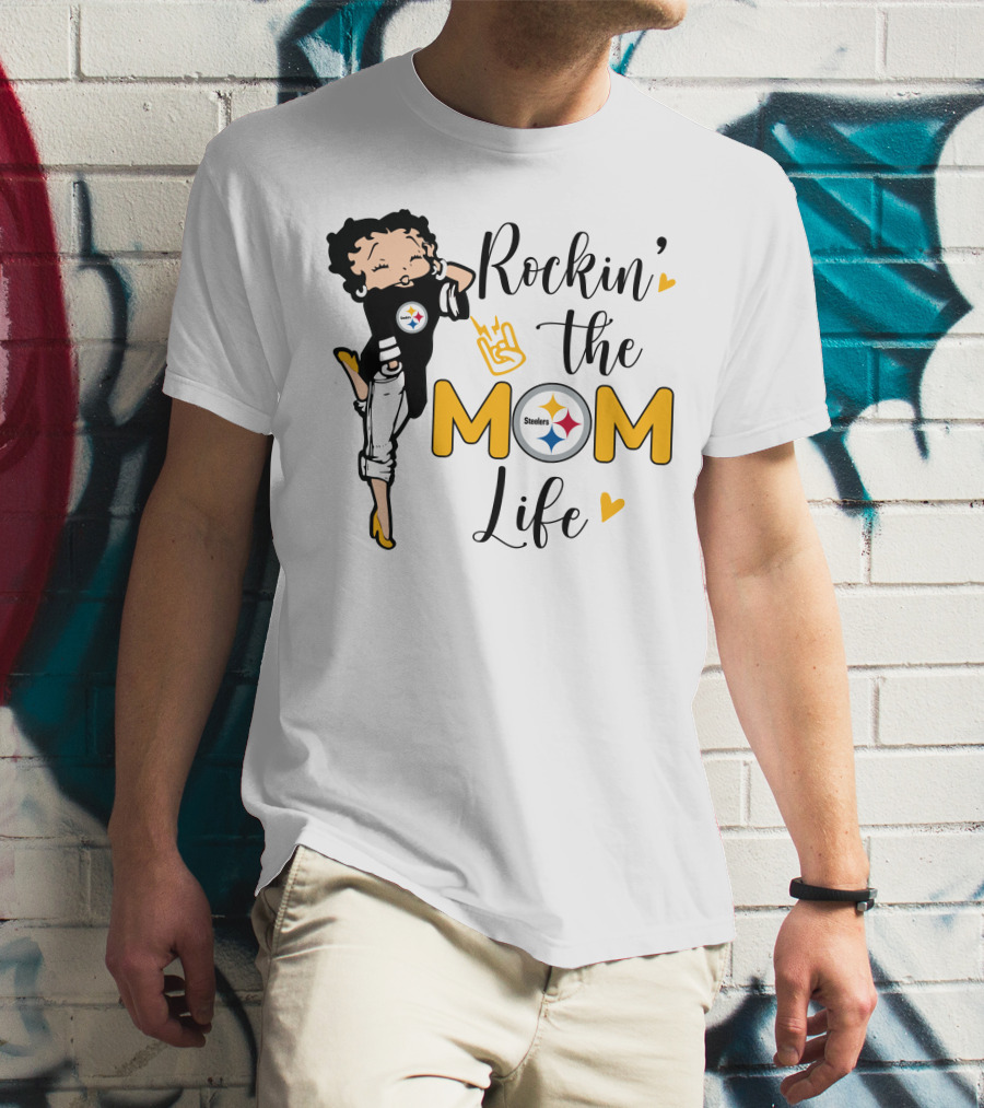 Rockin' The Mom Life Steelers T-Shirt
