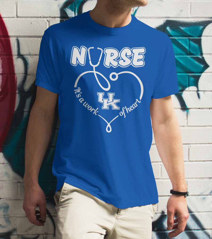 Nurse It's A Work Of Heart Uk Stethoscope T-Shirt