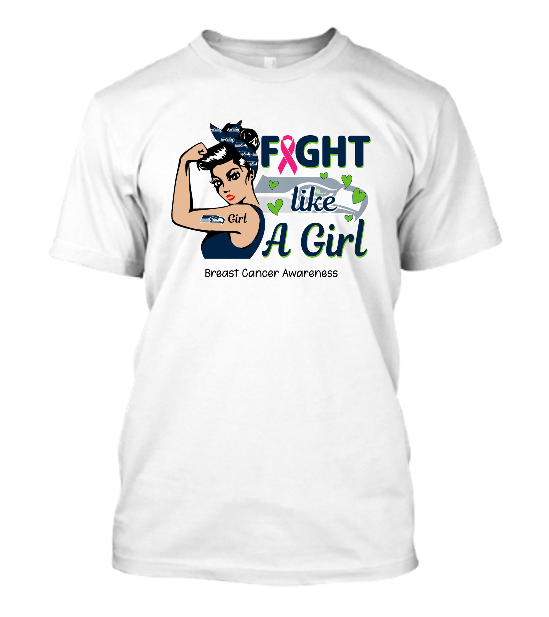 Fight Like A Girl Breast Cancer Awareness T-Shirt