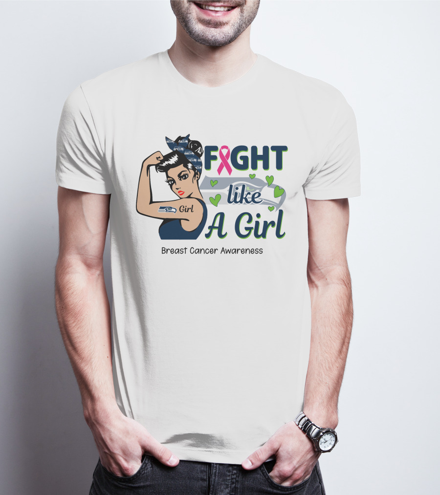 Fight Like A Girl Breast Cancer Awareness T-Shirt