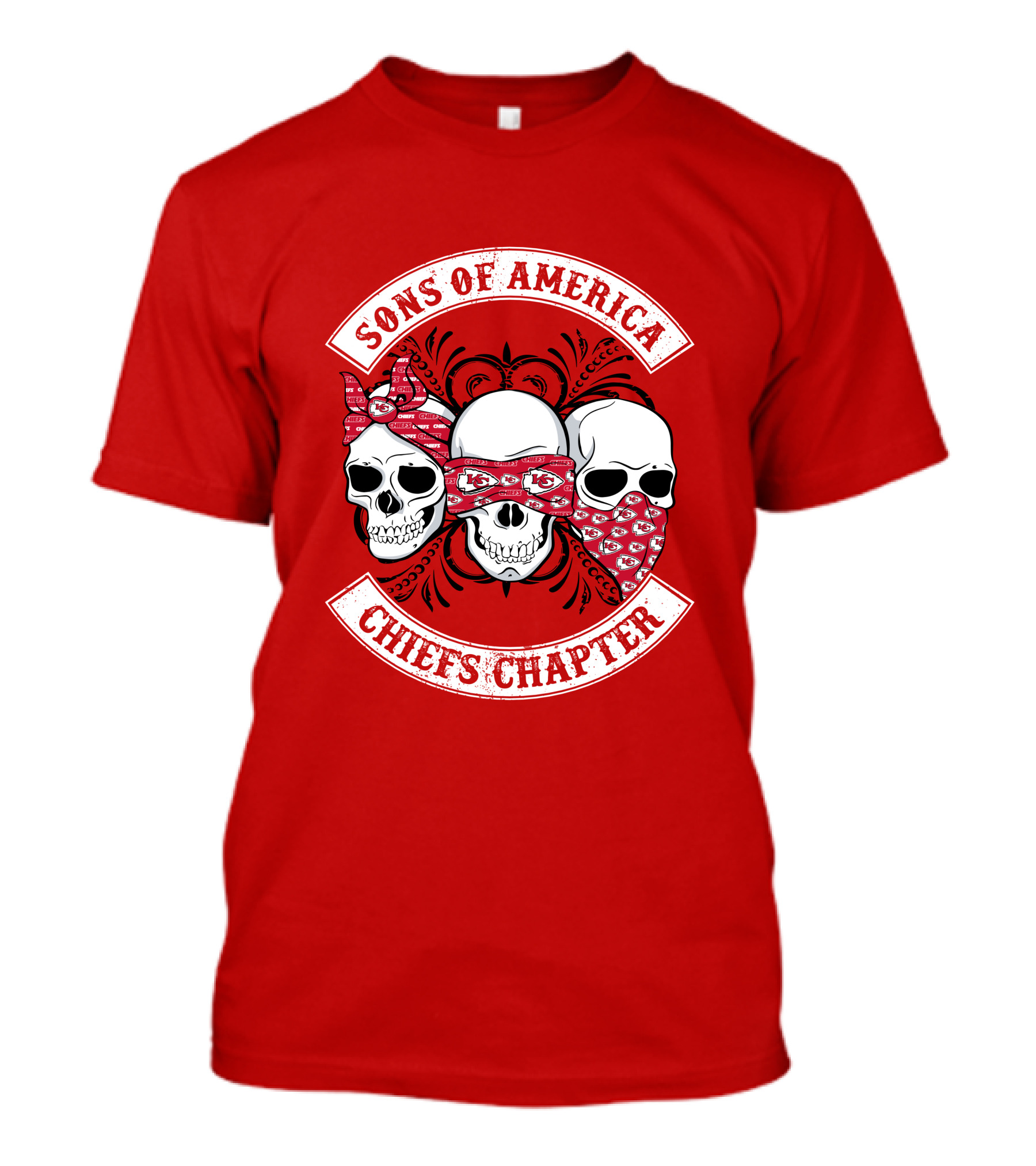 Sons Of America Chiefs Chapter Skulls T-Shirt