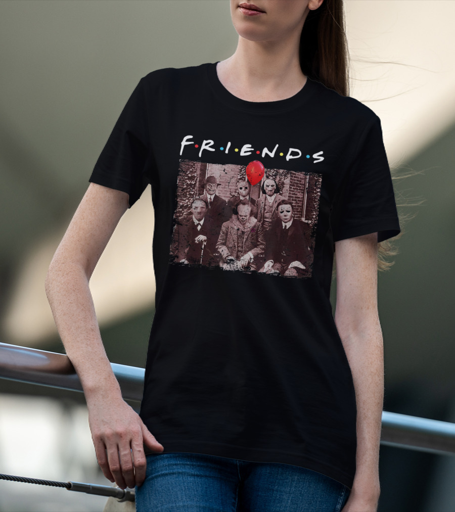 Friends Horror Mask Red Balloon T-Shirt