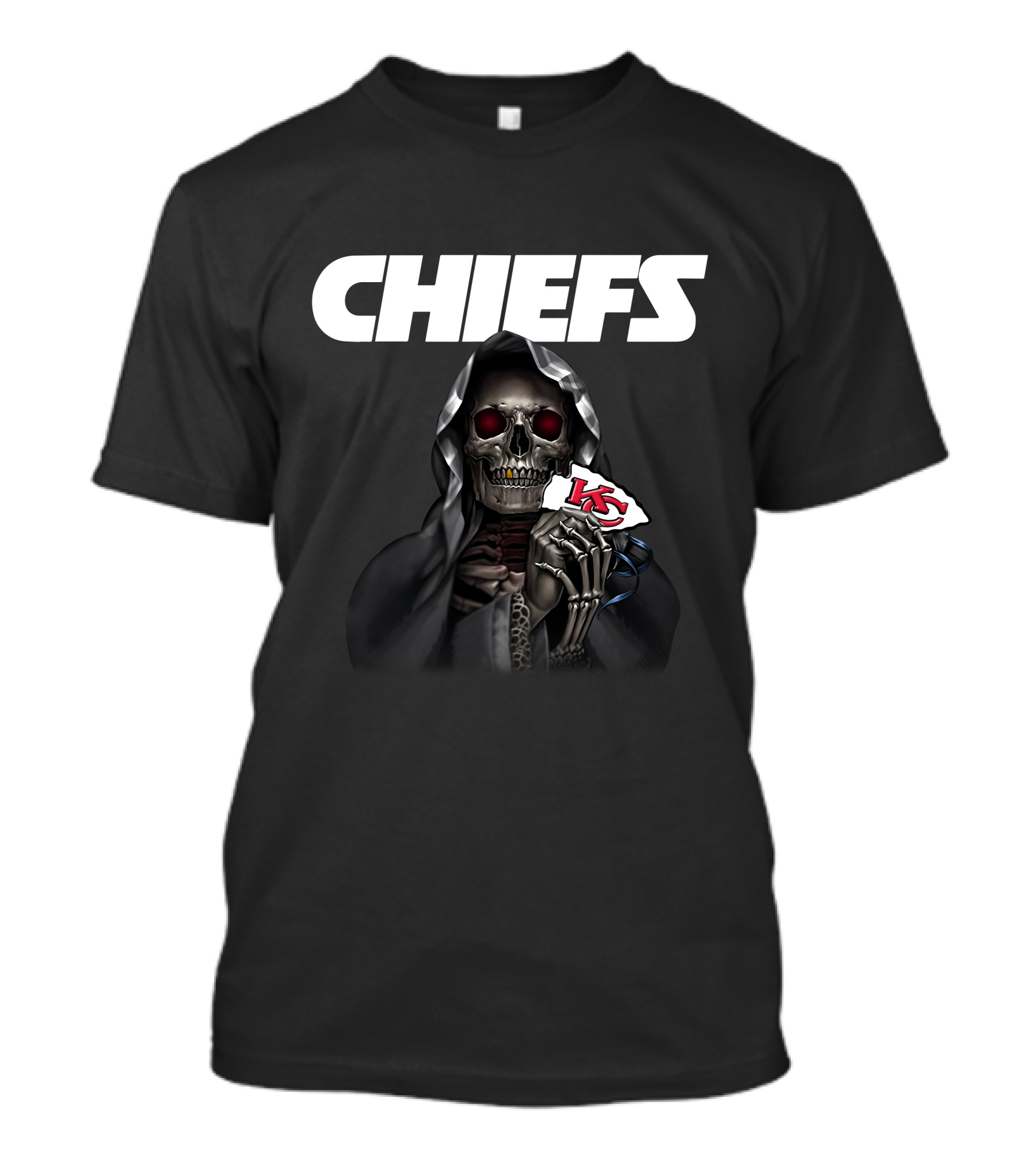 Chiefs Grim Reaper With Kc Arrowhead T-Shirt