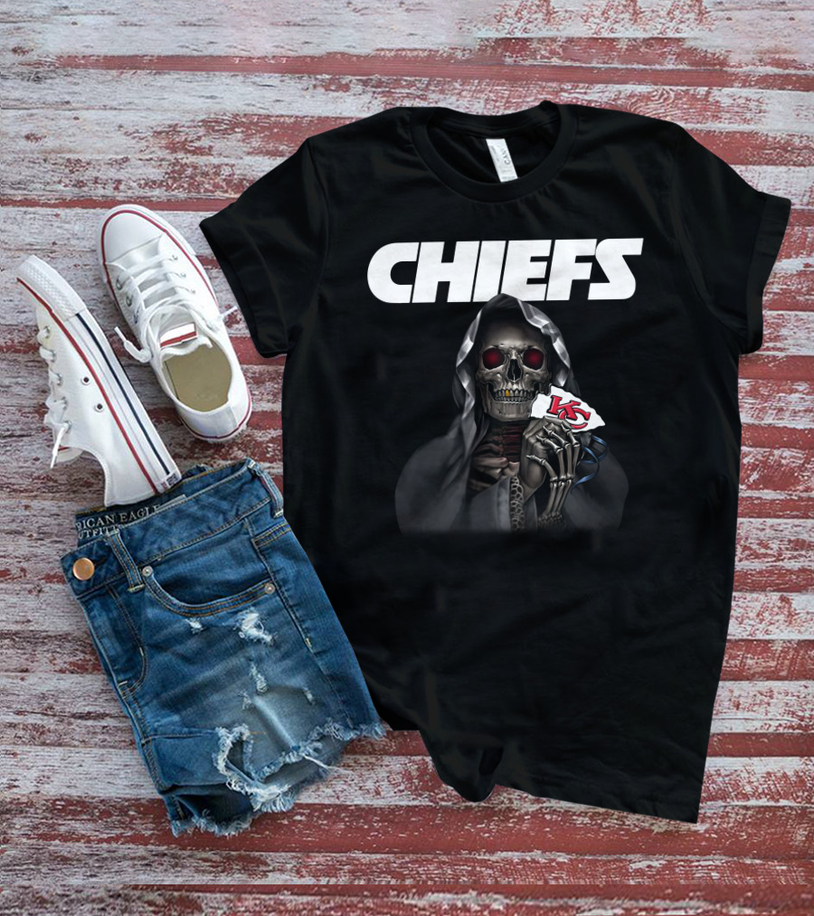 Chiefs Grim Reaper With Kc Arrowhead T-Shirt