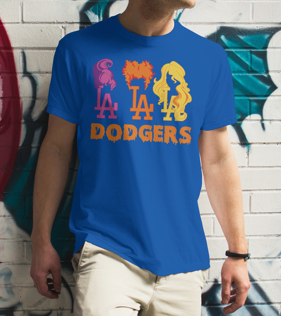La Dodgers Trio Silhouette Hair Styles T-Shirt