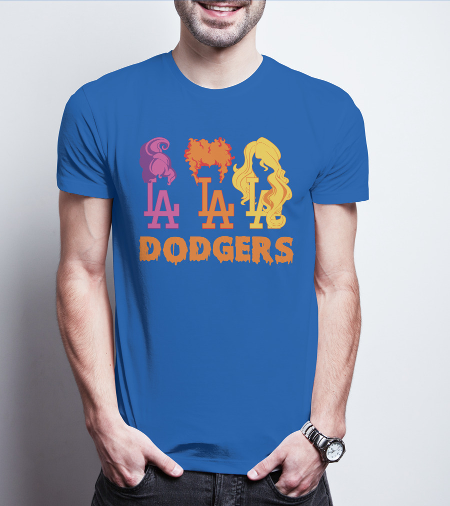 La Dodgers Trio Silhouette Hair Styles T-Shirt