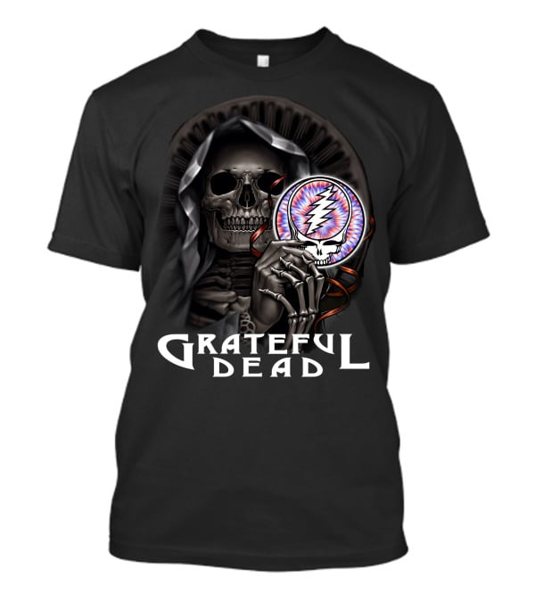Grateful Dead Skeleton With Steal Your Face Symbol T-Shirt