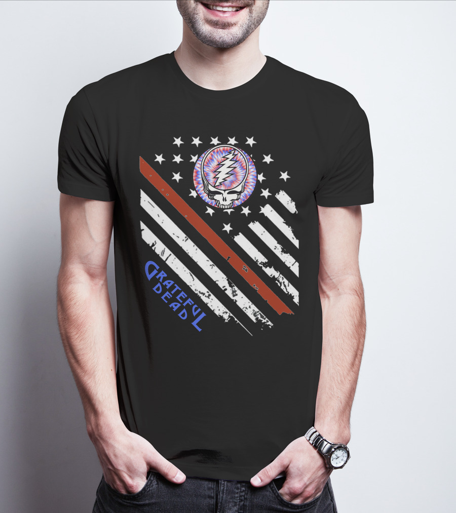 Grateful Dead Steal Your Face Stars And Stripes American Flag T-Shirt
