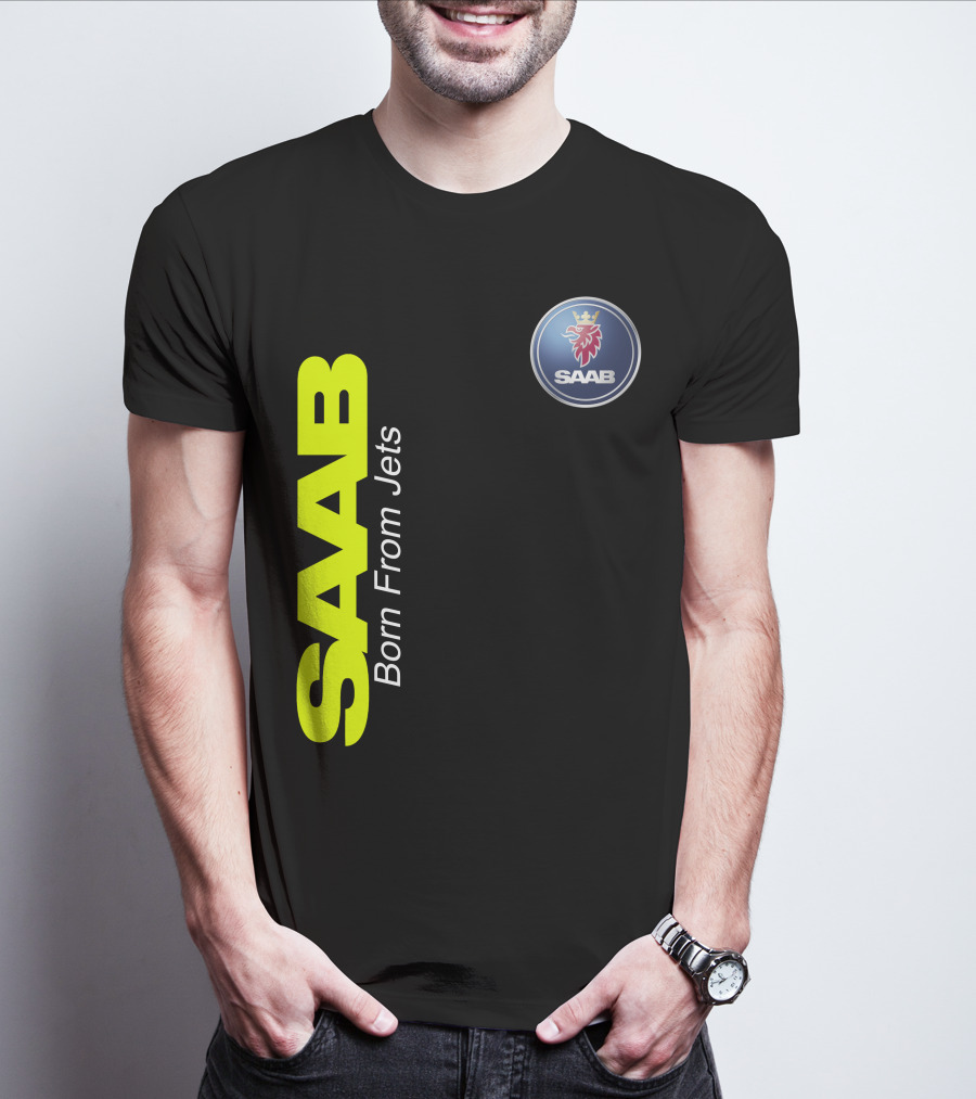 Saab Born From Jets Logo T-Shirt