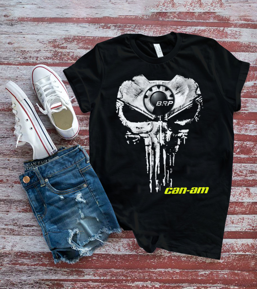 Brp Can-Am Skull Punisher Style T-Shirt