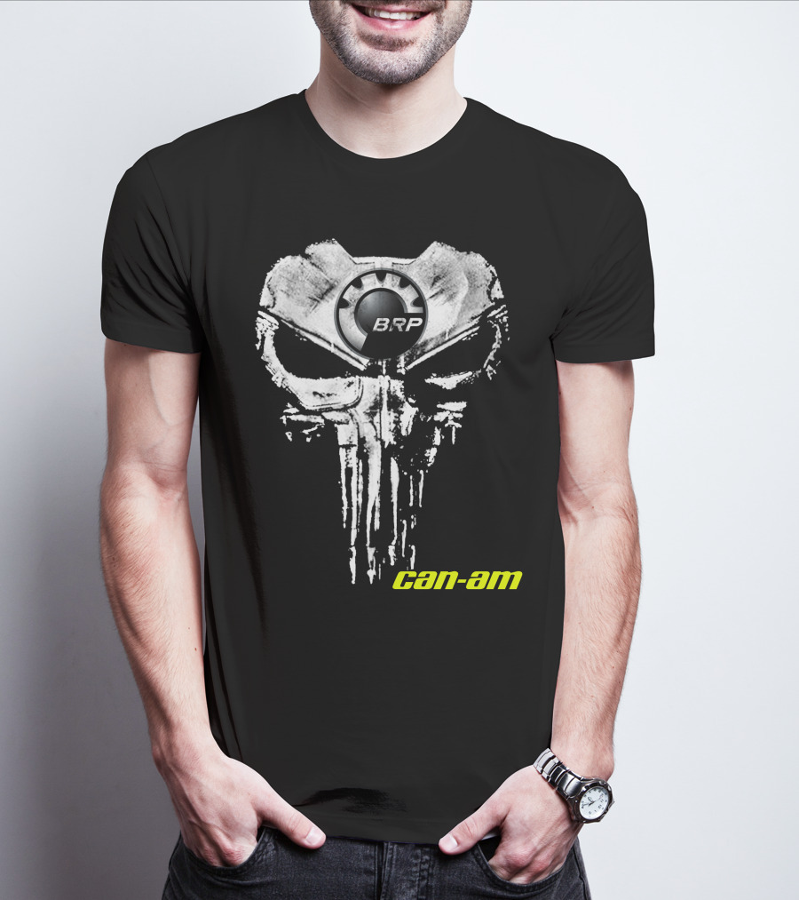 Brp Can-Am Skull Punisher Style T-Shirt