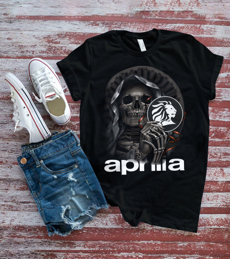 Aprilia Skull With Lion T-Shirt
