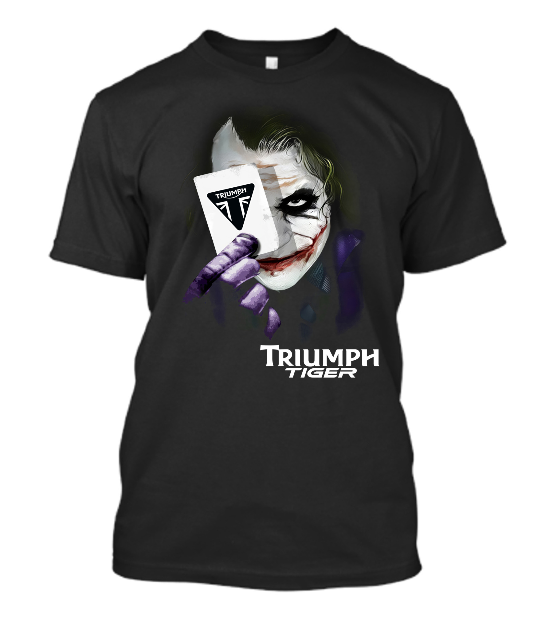 Triumph Tiger Joker Playing Card T-Shirt