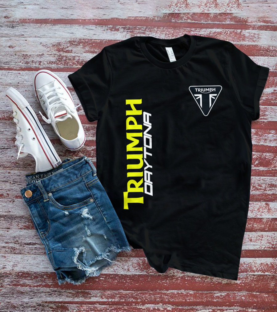 Triumph Daytona 01 Vertical Logo And Badge T-Shirt