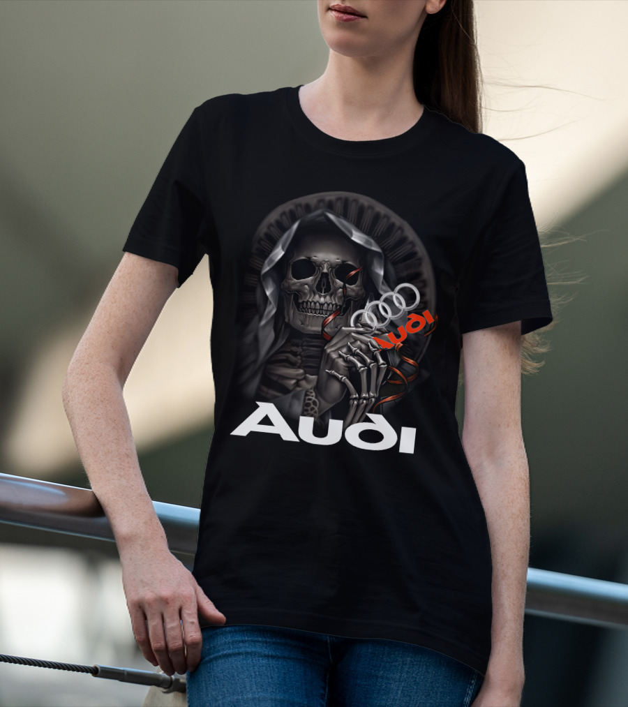 Audi Skull Grim Reaper Holding Rings T-Shirt