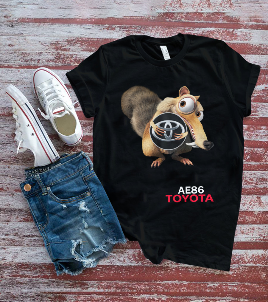 Ae86 Toyota 05 Ice Age Scrat Holding T-Shirt
