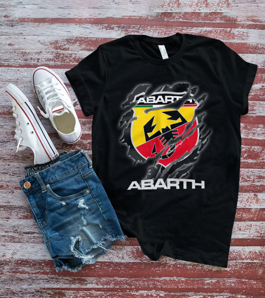 Abarth Logo Torn Claw Marks Racing T-Shirt