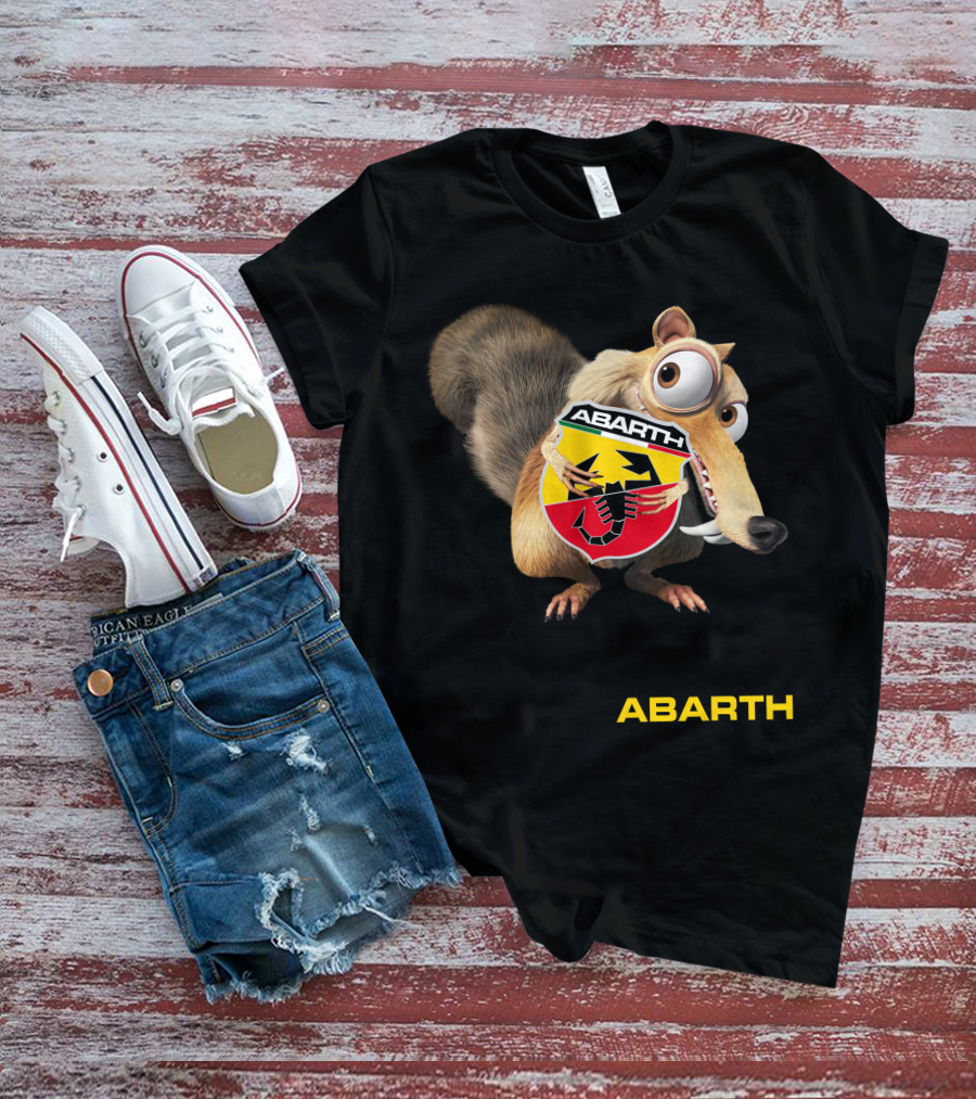 Abarth Ice Age Scrat Holding Scorpion T-Shirt