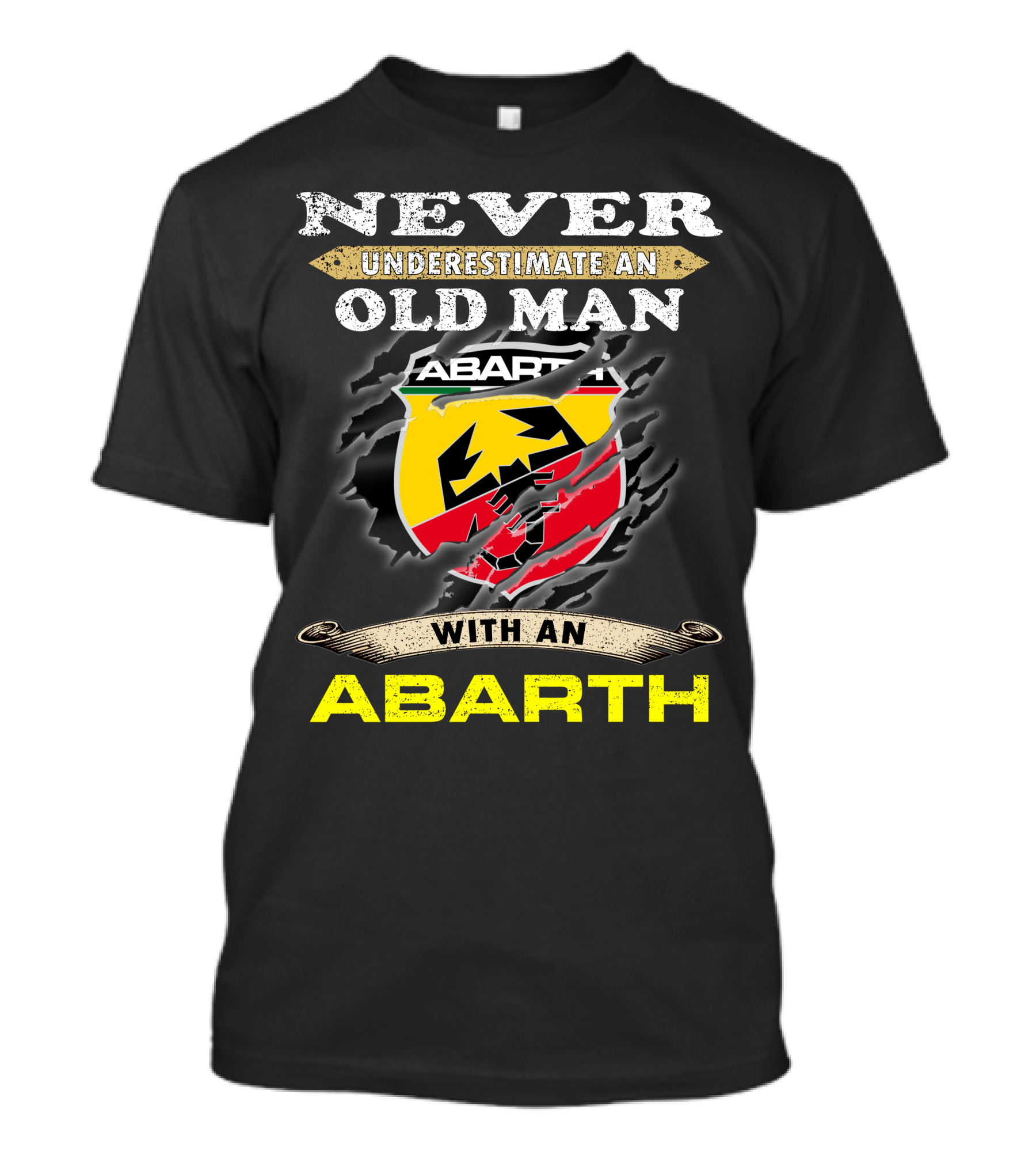 Never Underestimate An Old Man With An Abarth Abarth T-Shirt