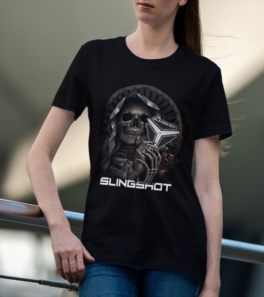 Slingshot Grim Reaper Holding Cube T-Shirt
