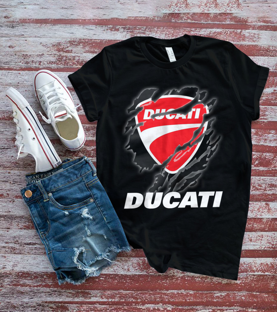 Ducati Logo Red Shield Moto Enthusiast T-Shirt