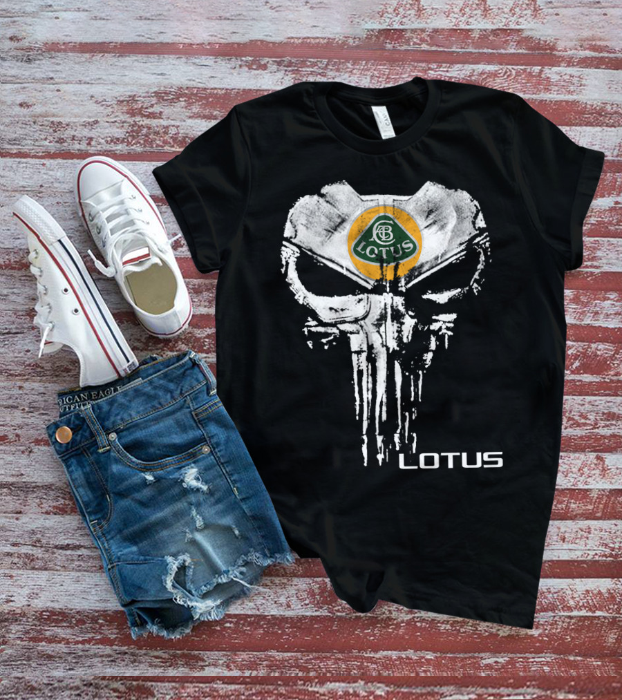 Lotus Punisher Logo With Classic Green And Yellow Badge T-Shirt