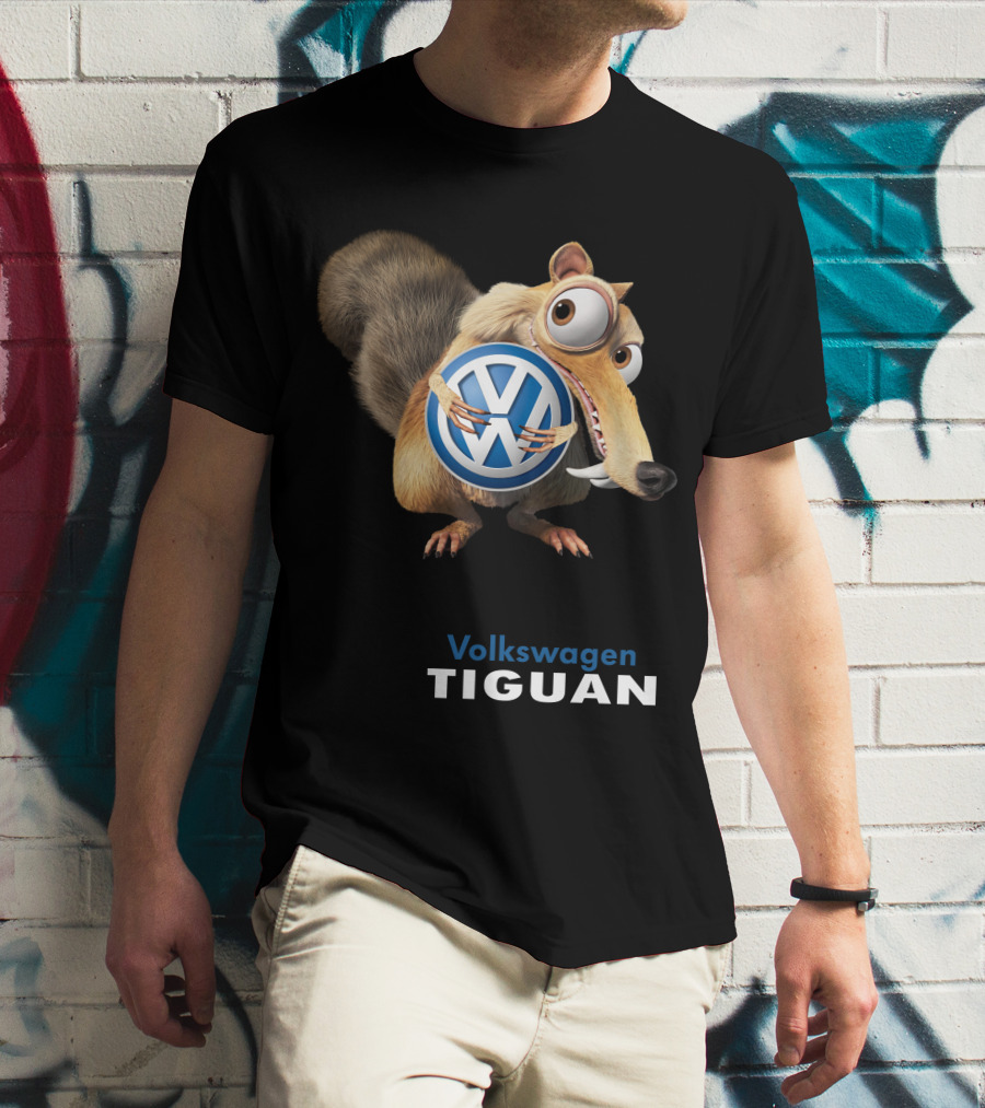Volkswagen Tiguan Scrat Holding Vw Symbol T-Shirt