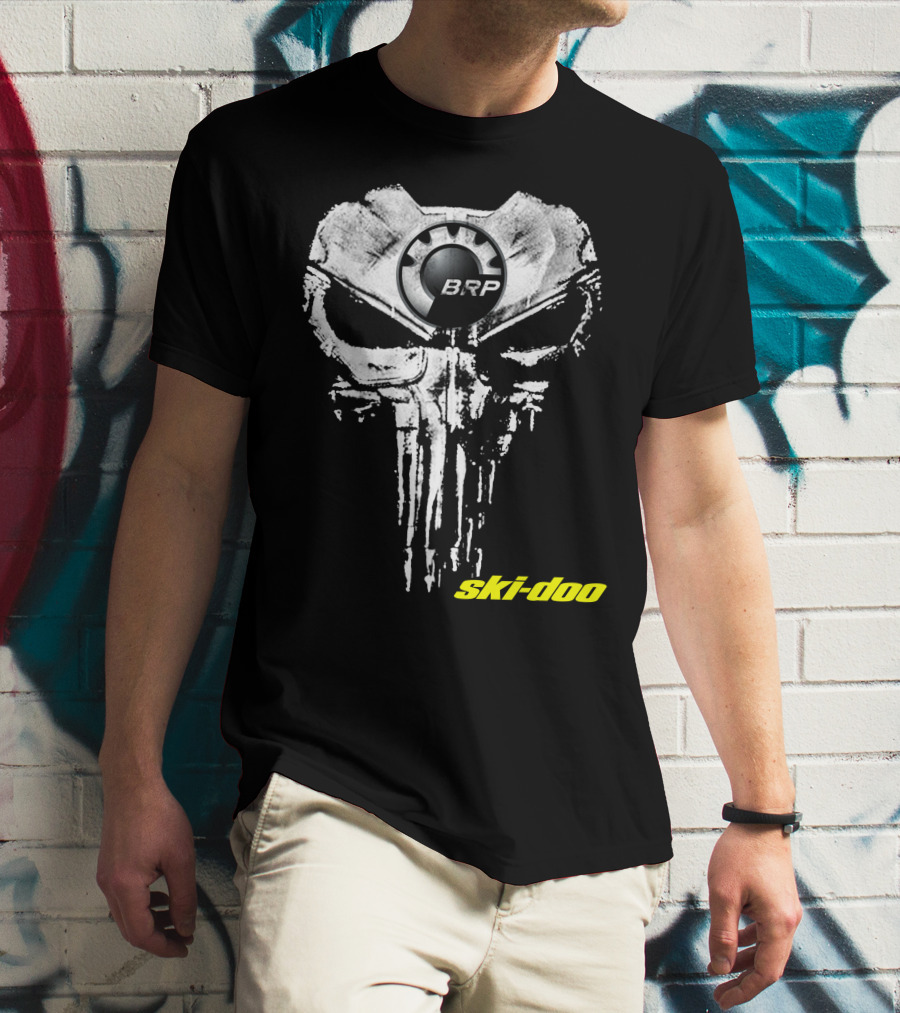 Brp Skull Logo Skidoo Punisher Style T-Shirt