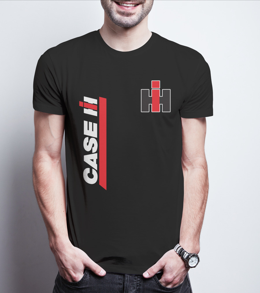 Case Ih Tractor Logo Black And Red T-Shirt