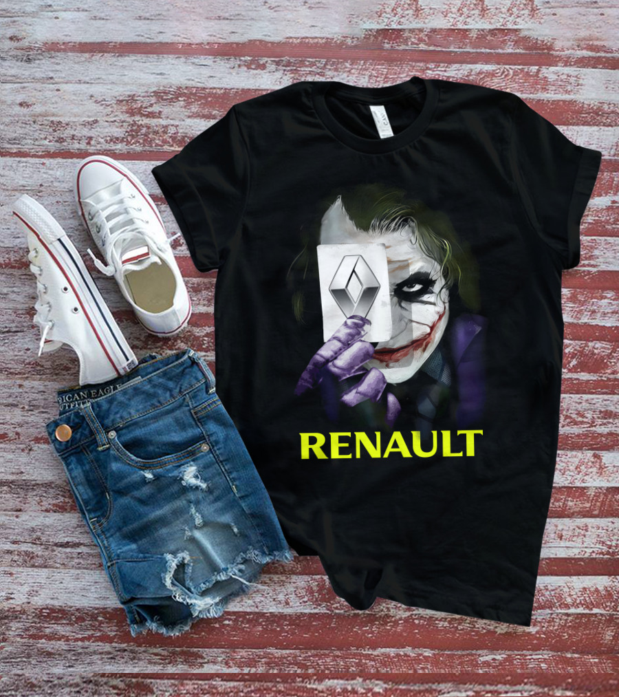 Renault Joker Iconic Playing Card Face With Renault T-Shirt
