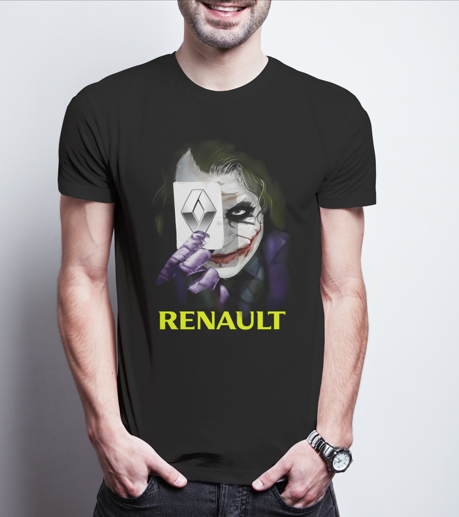 Renault Joker Iconic Playing Card Face With Renault T-Shirt