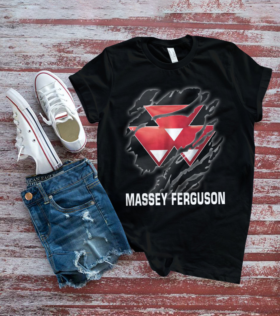 Massey Ferguson Logo Scratch Effect T-Shirt
