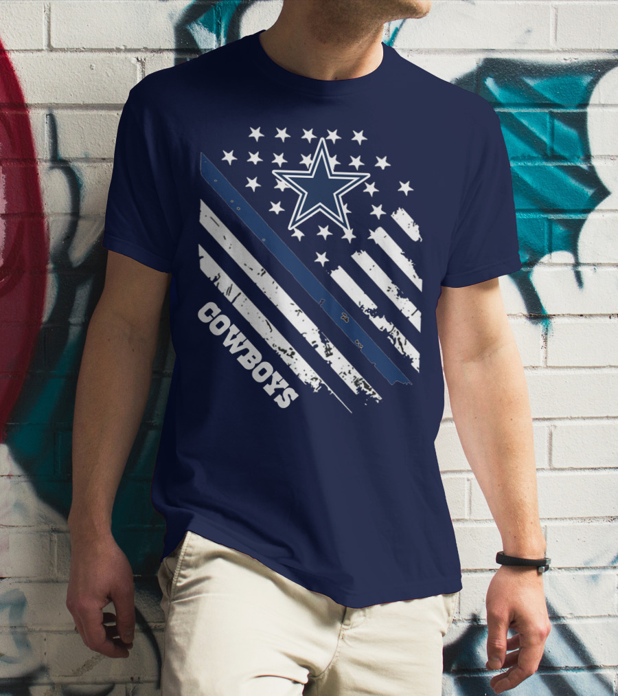 Cowboys Star And Stripes Vintage Americana T-Shirt