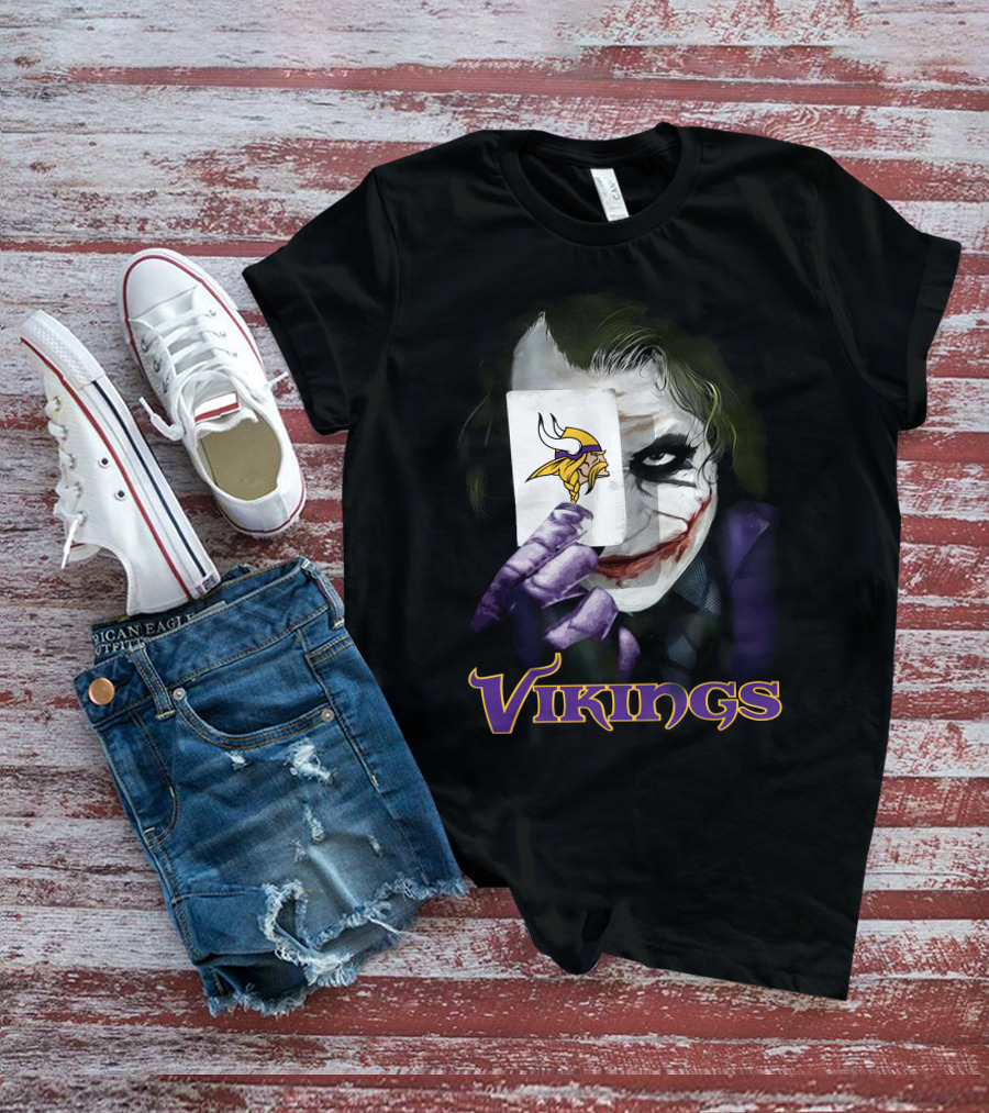 Vikings Joker Card Art T-Shirt