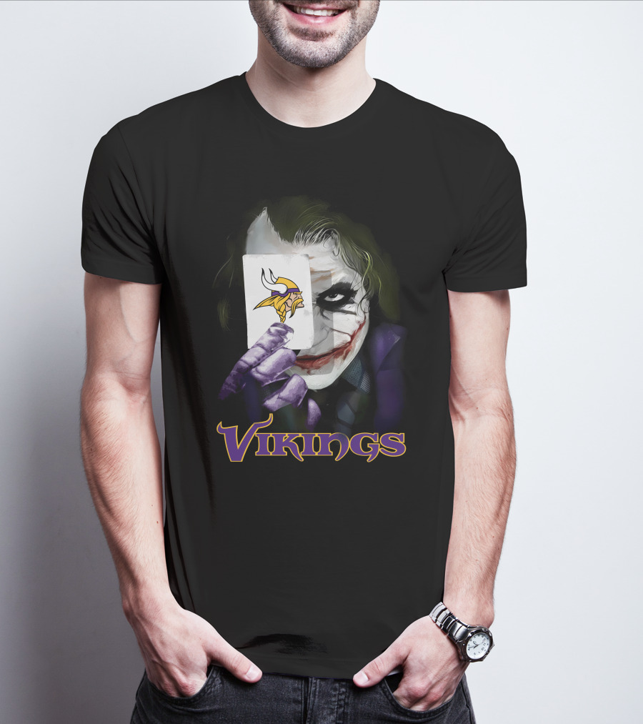 Vikings Joker Card Art T-Shirt