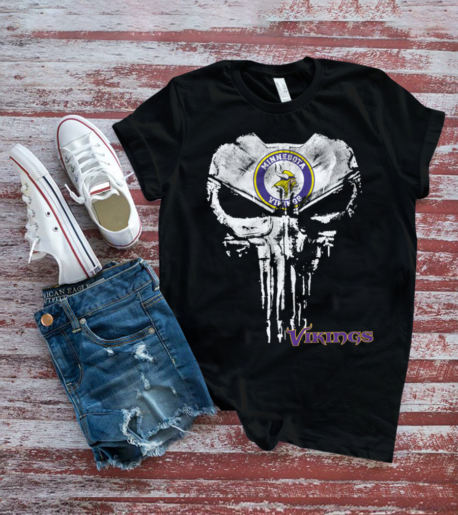 Minnesota Vikings Skull T-Shirt