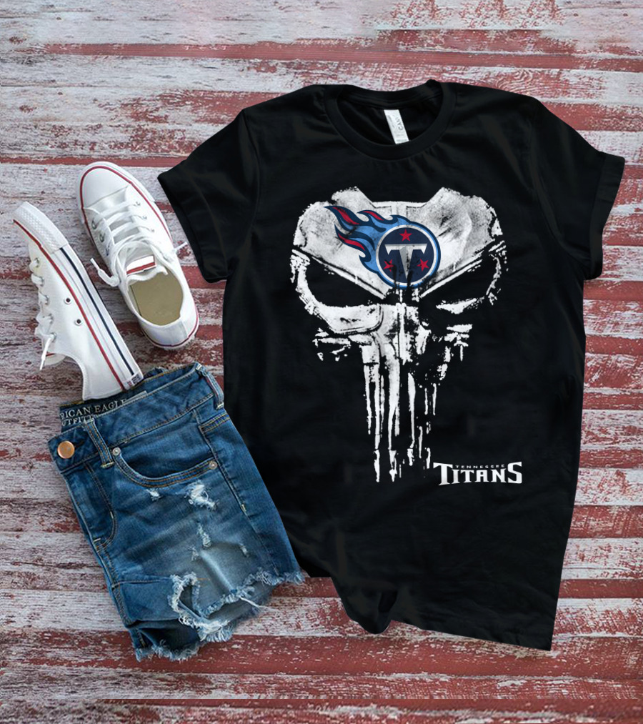 Tennessee Titans Punisher Skull T-Shirt