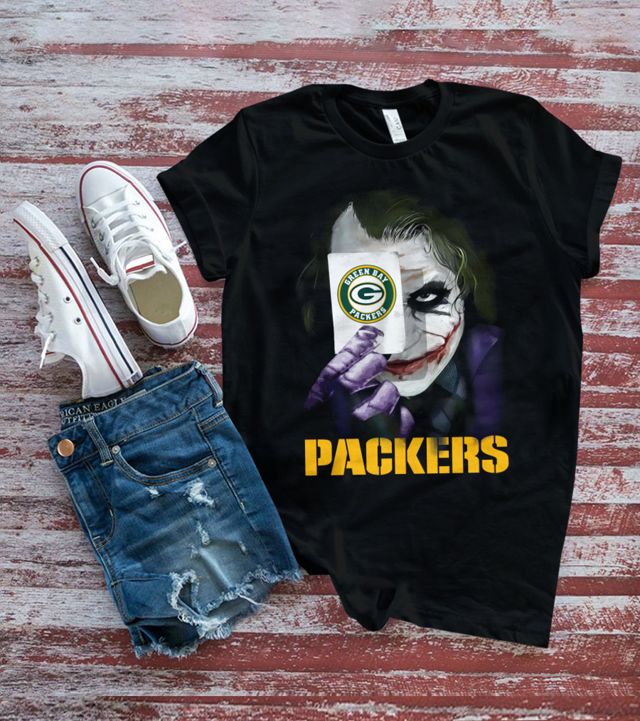 Green Bay Packers Joker Playing Card T-Shirt