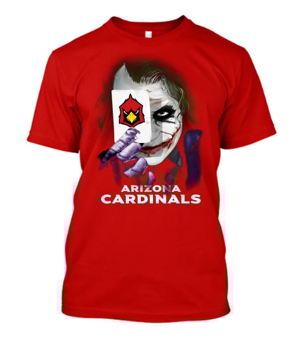 Arizona Cardinals Joker Playing Card Face T-Shirt