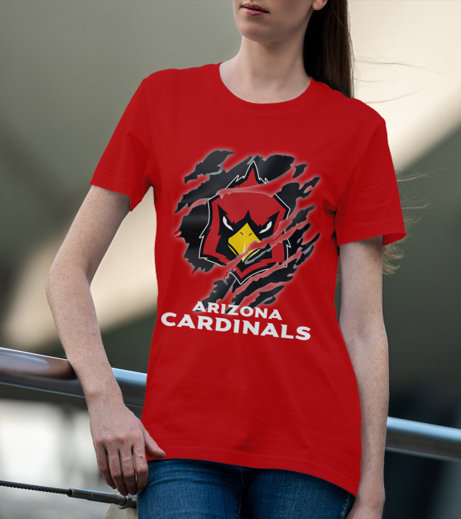Arizona Cardinals Logo Claw Marks T-Shirt