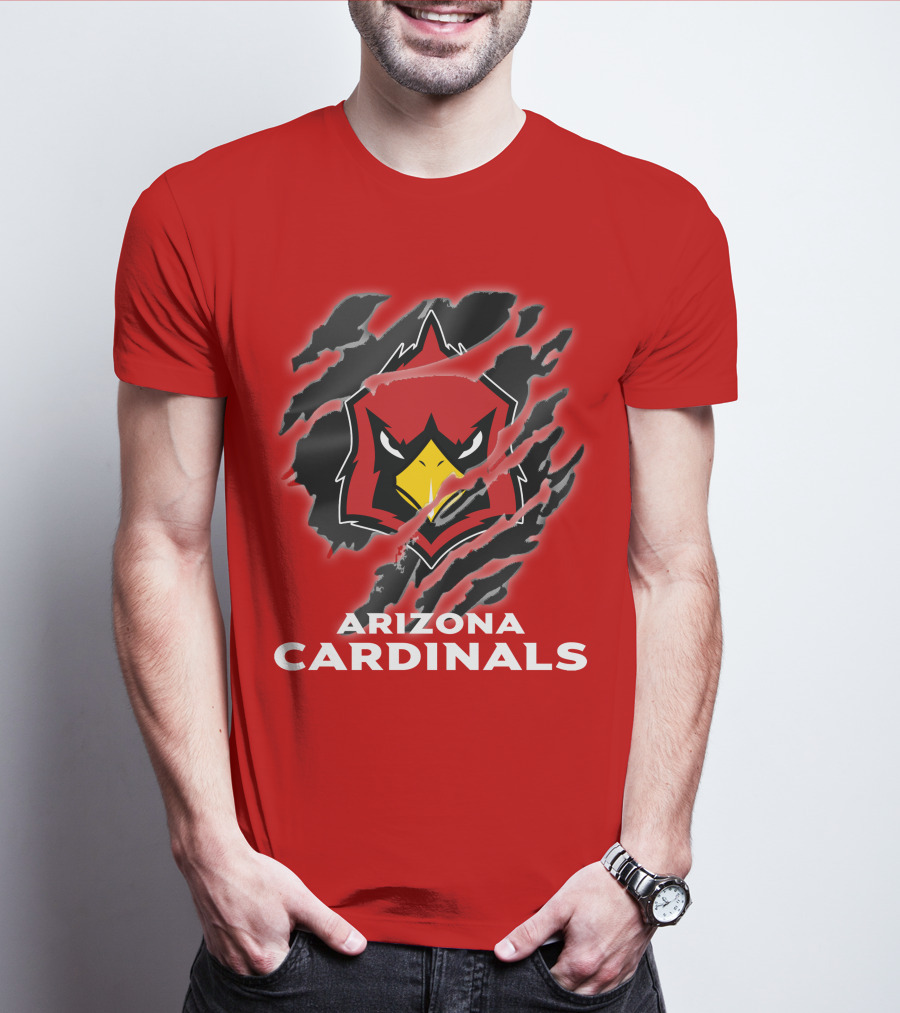 Arizona Cardinals Logo Claw Marks T-Shirt