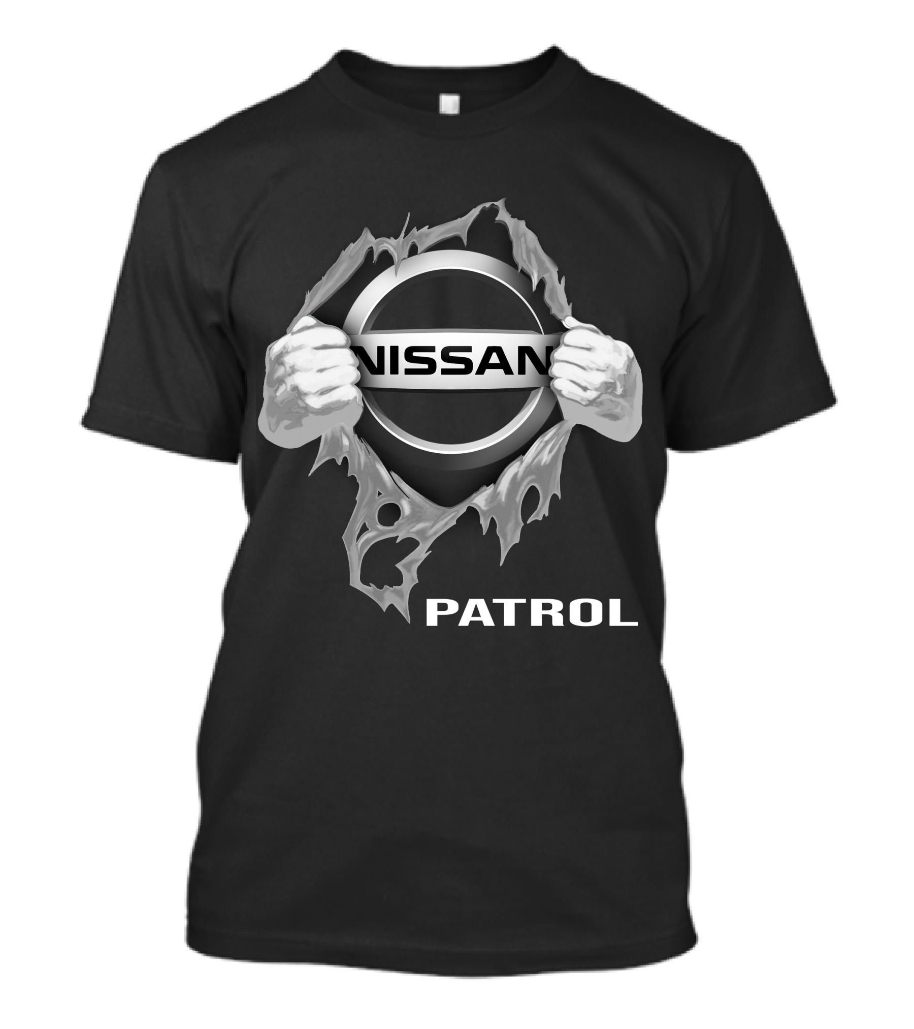 Nissan Patrol Logo Tearing Through T-Shirt