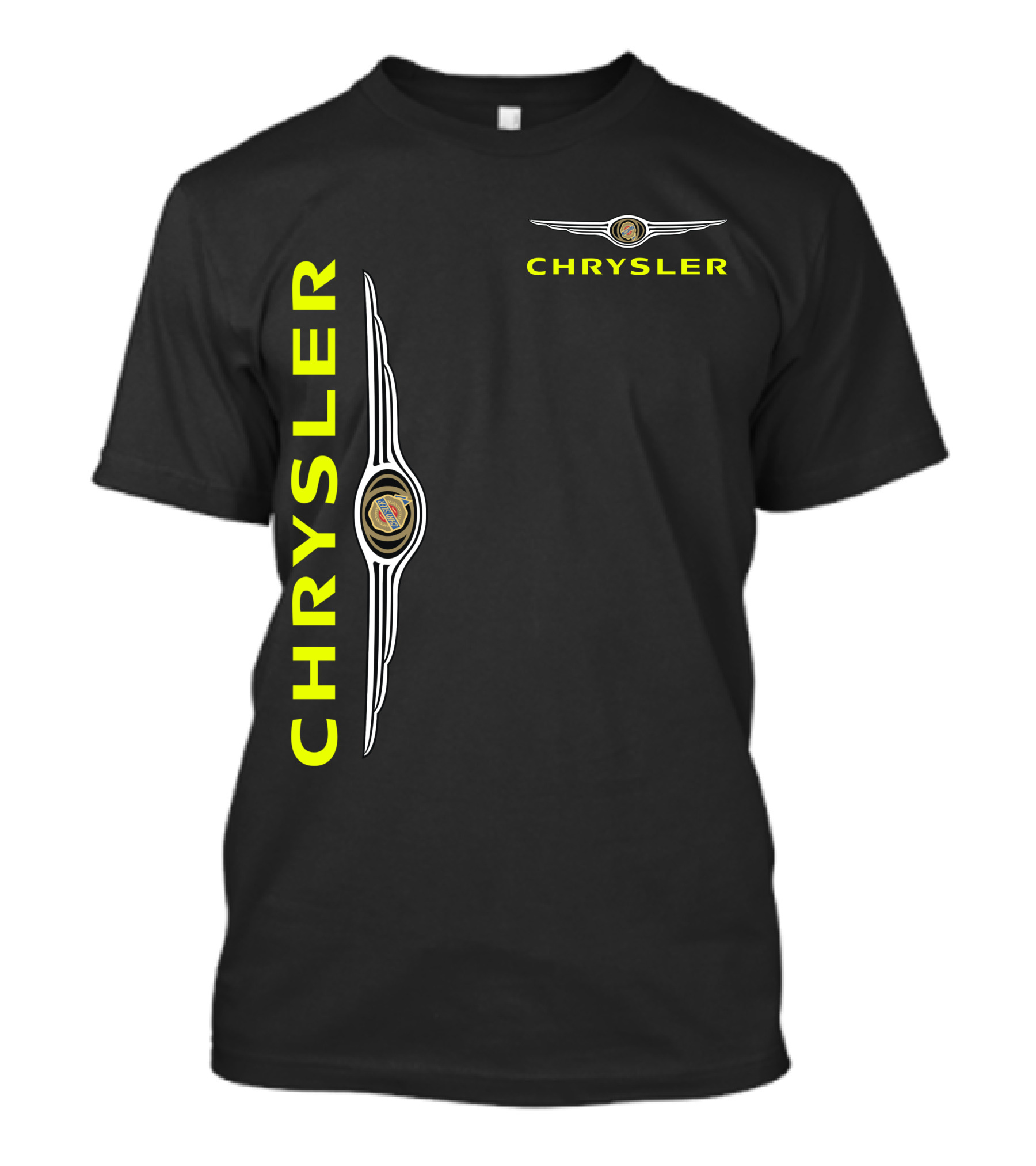 Chrysler Winged Emblem Vertical And Horizontal T-Shirt
