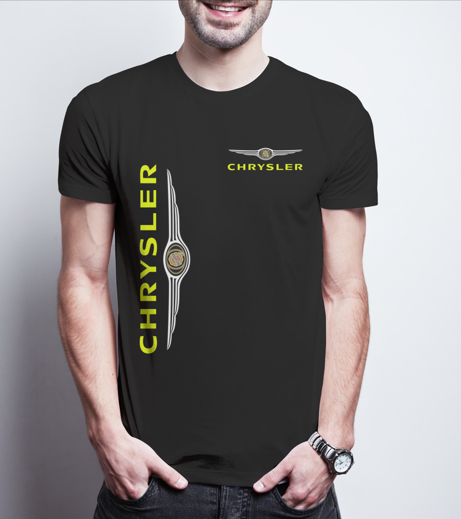 Chrysler Winged Emblem Vertical And Horizontal T-Shirt