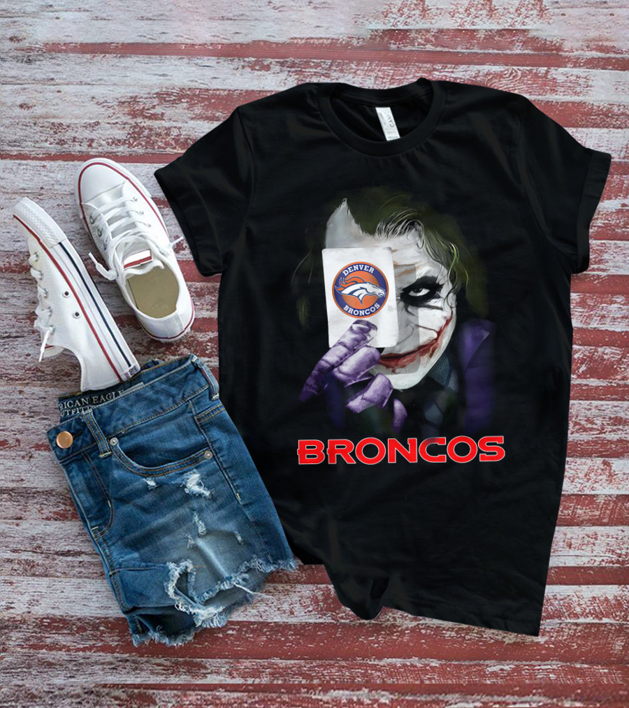 Denver Broncos Joker Card T-Shirt