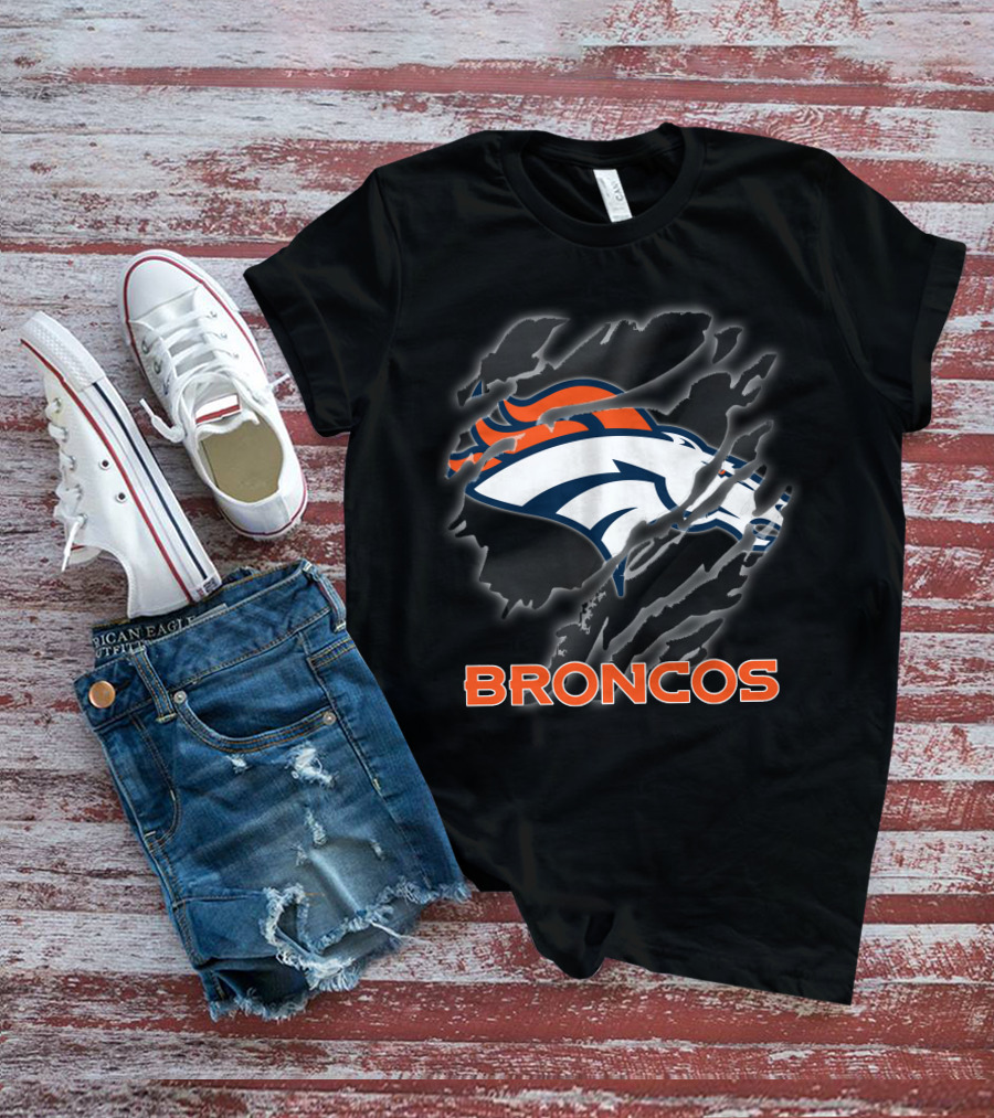 Denver Broncos Ripped Claw Marks T-Shirt