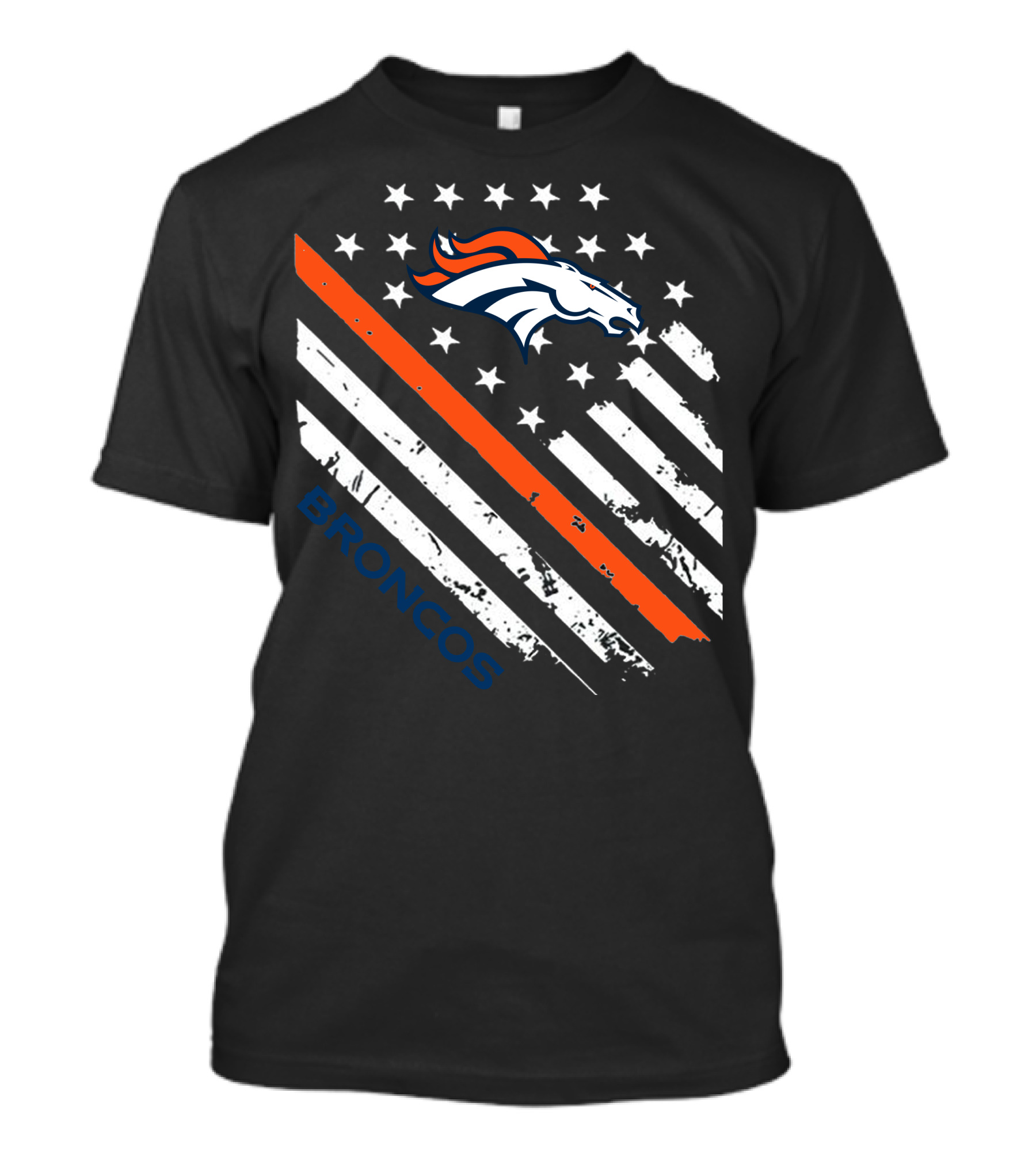 Broncos American Flag Stars Stripes T-Shirt