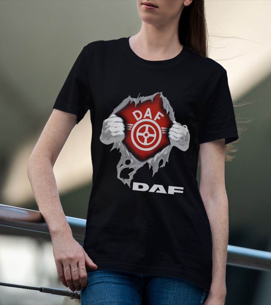 Daf Steering Wheel Logo Ripped T-Shirt