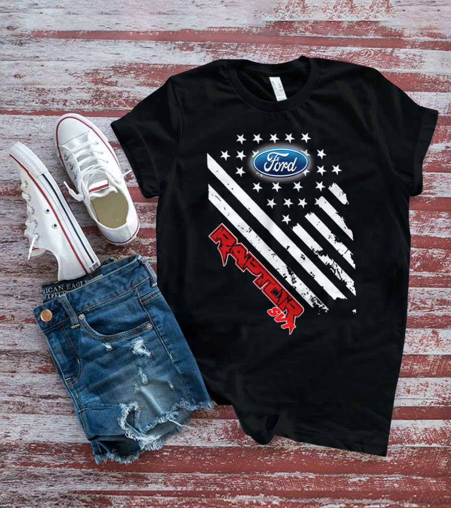 Ford Raptor 21 Usa Flag Stars Stripes T-Shirt